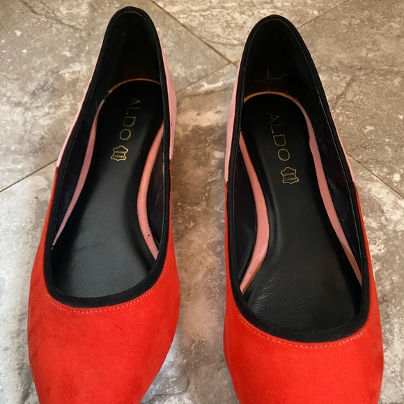 AWESOME two-tone ALDO baby-pink & strawberry-red flats! Great 4 spring &… - Picture 4 of 10